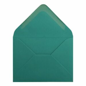 Teal Green Envelope 5x7 Open