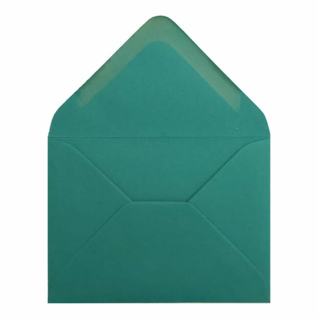 Teal Green Envelope 5x7 Open