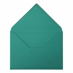 Teal Green Envelope C7 Open