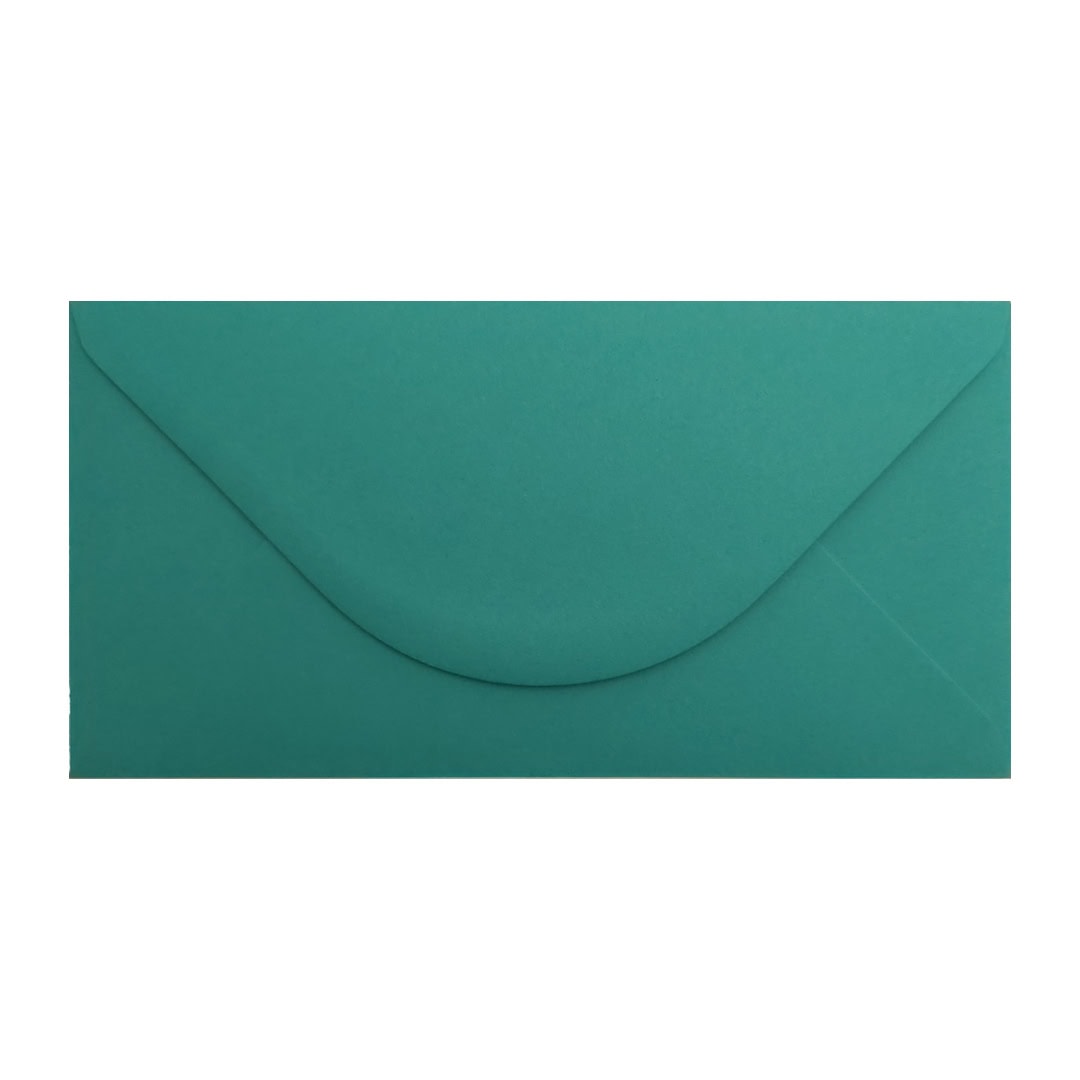 Teal Green 110mm x 220mm Envelope. Green 135gsm DL Envelope. Gummed.