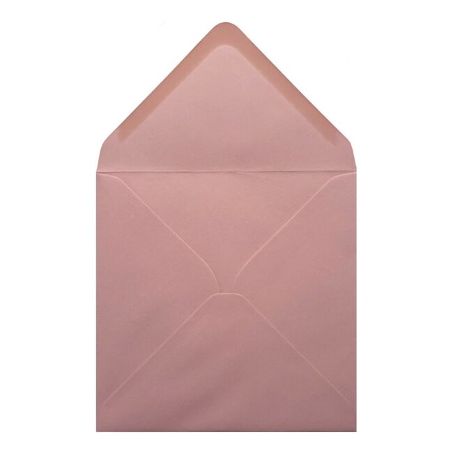 Vintage Dusky Pink Envelope 155mm Square Open