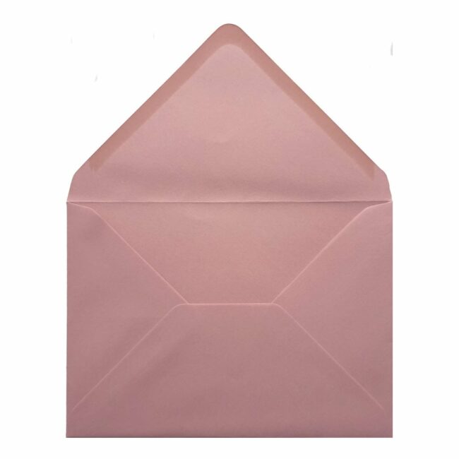 Vintage Dusky Pink Envelope 5x7 Open