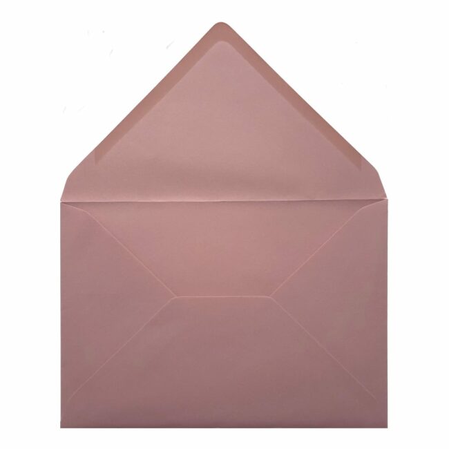Vintage Dusky Pink Envelope C7 Open
