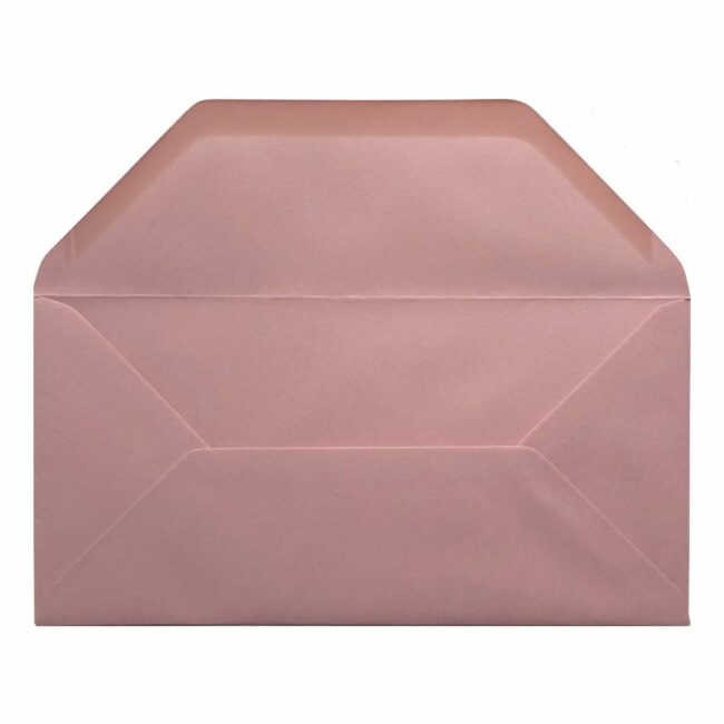 Vintage Dusky Pink Envelope Dl Open