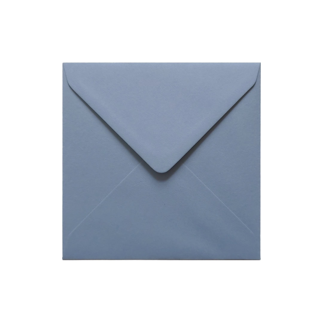 Vintage Blue 155mm x 155mm Envelope. Blue 135gsm Square Envelope. Gummed.