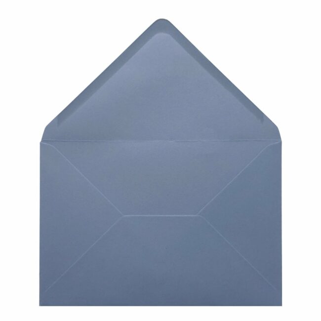Vintage French Blue Envelope 5x7 Open