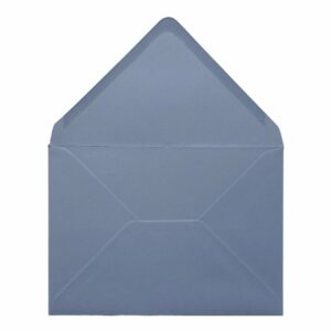 Vintage French Blue Envelope B6 Open