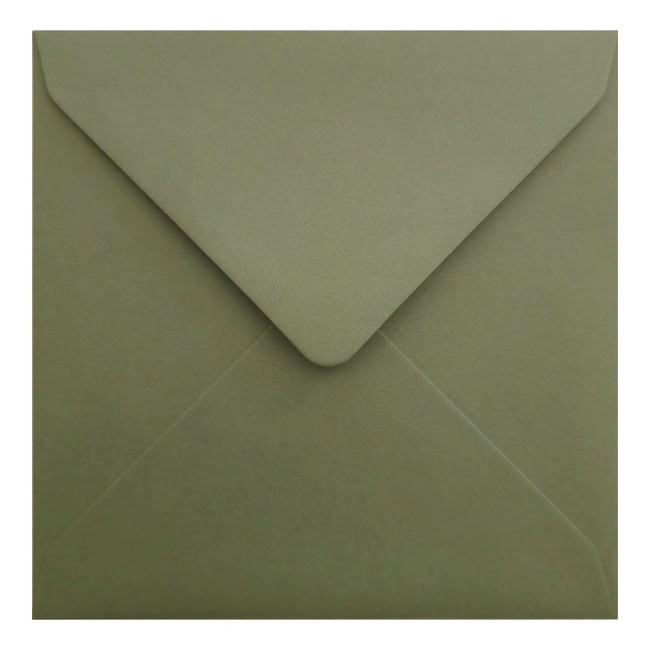 Vintage Green Envelope 155mm Square Closed