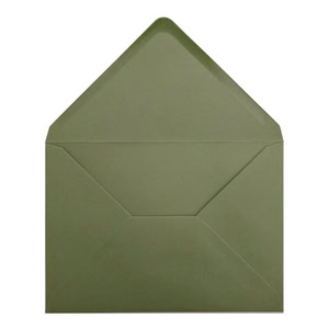 Vintage Green Envelope 5x7 Open