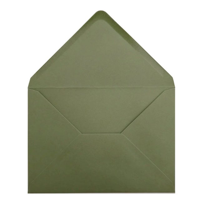 Vintage Green Envelope 5x7 Open