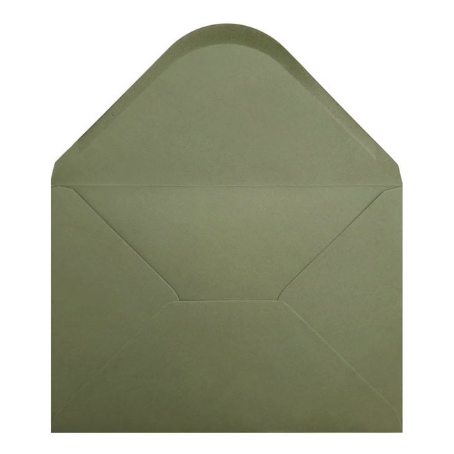 Vintage Green Envelope A5 Open