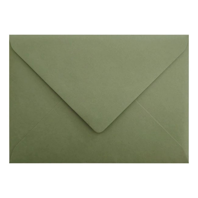 Vintage Green Envelope C7 Closed