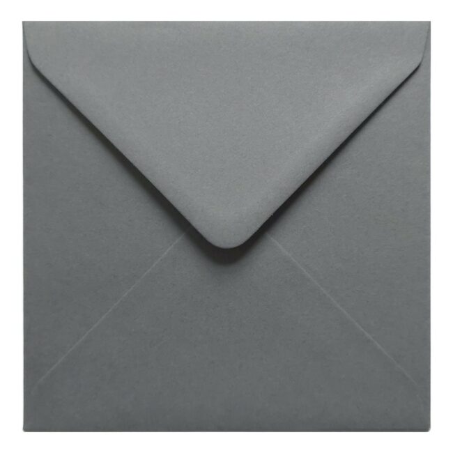 Vintage Grey Envelope 130mm Square Closed