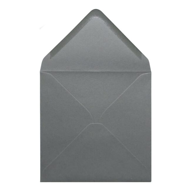 Vintage Grey Envelope 130mm Square Open