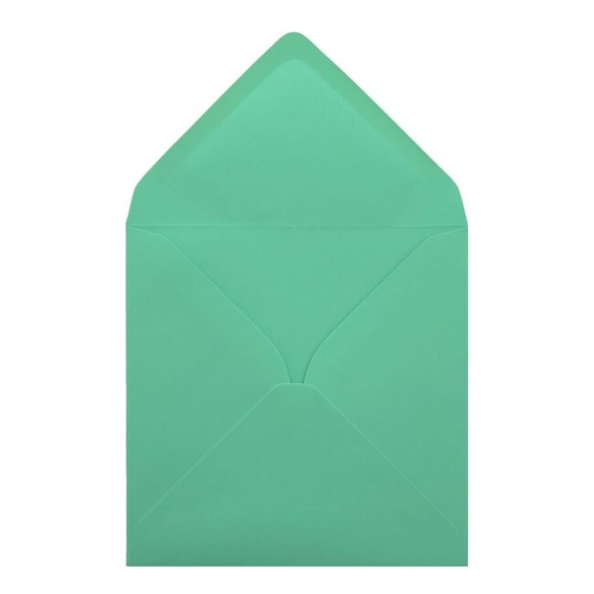 Warbler Green Envelope 130mm Square Open
