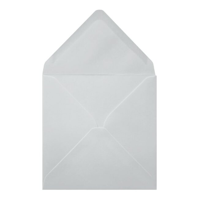 White Envelope 130mm Square Open