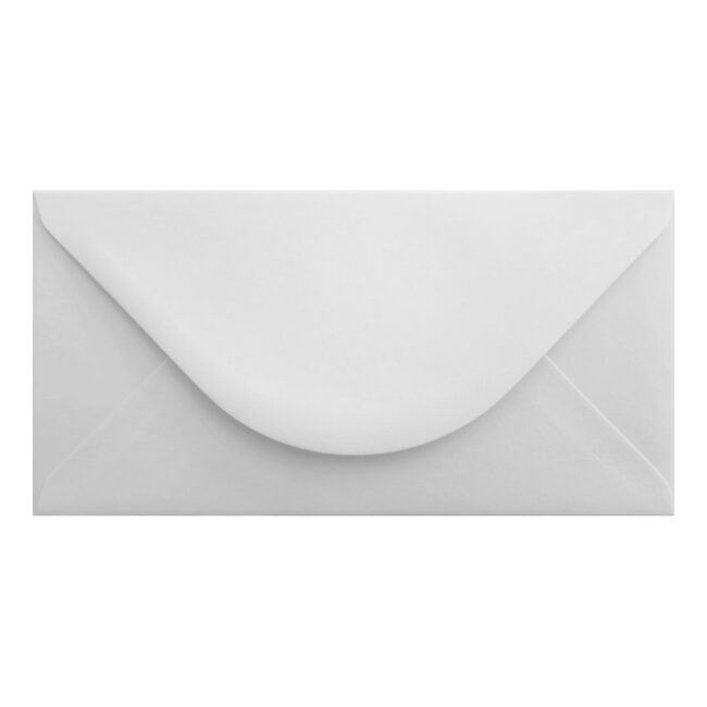 White Envelope Dl Closed