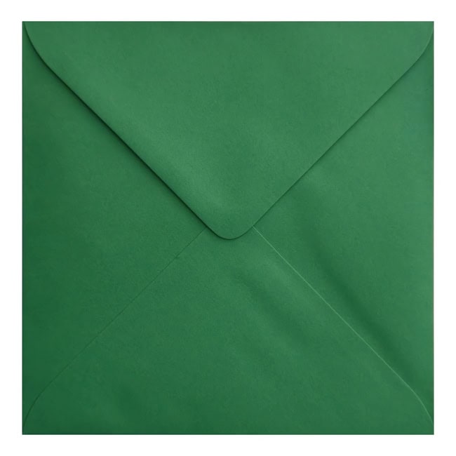 Xmas Green Envelope 155mm Square Closed