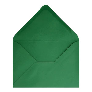 Xmas Green Envelope C7 Open