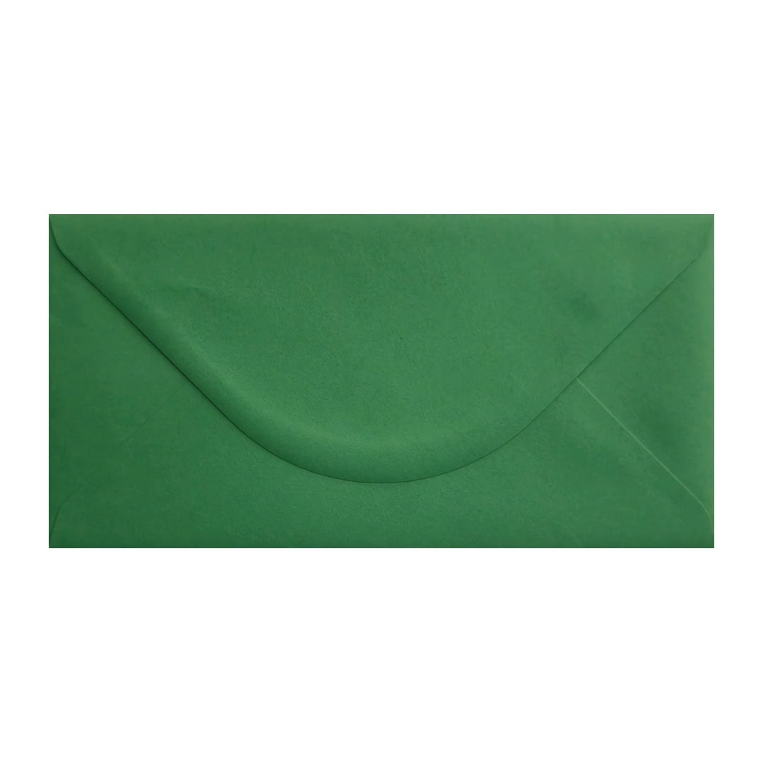 Christmas Green 110mm x 220mm Envelope. Green 100gsm DL Envelope. Gummed.