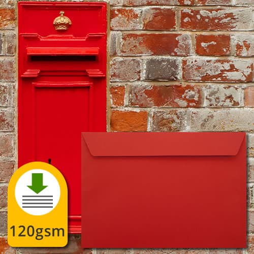 Pillar Box Red Envelopes