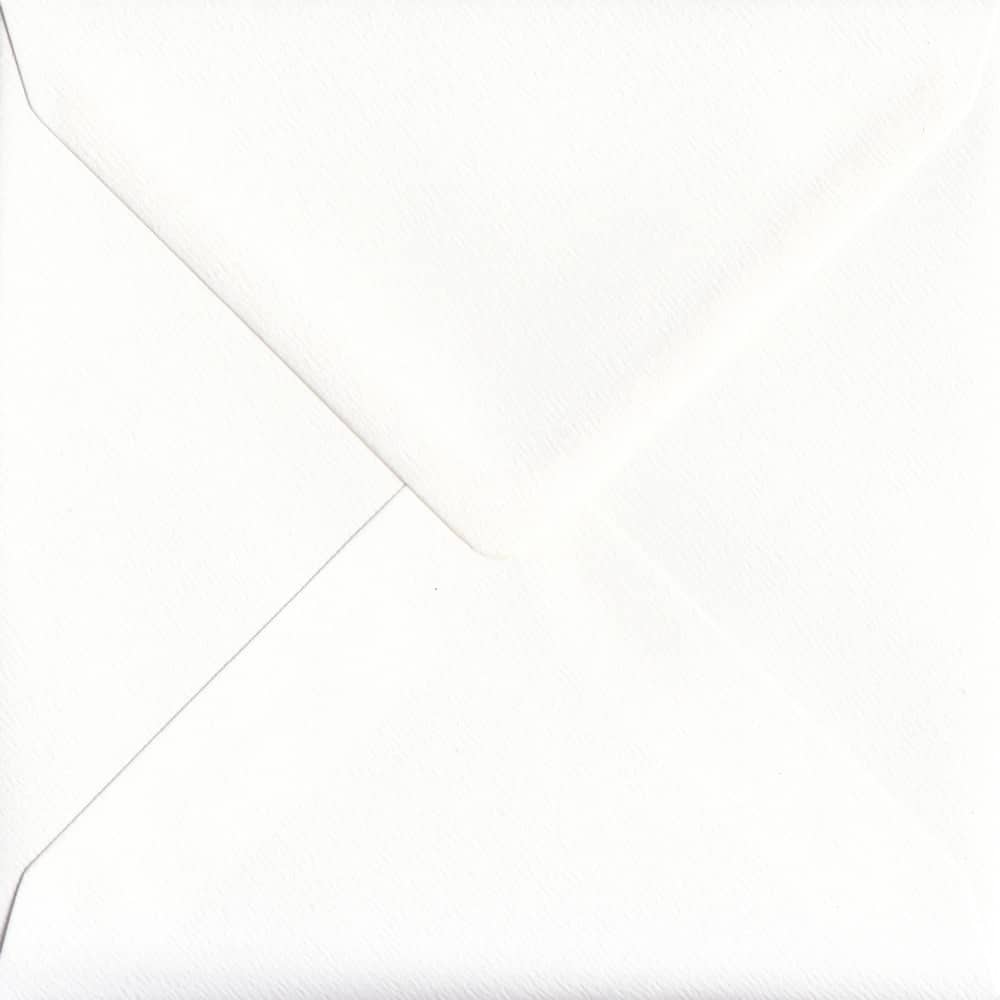 Alabaster 155mm x 155mm 100gsm Gummed Square Sized White Envelope