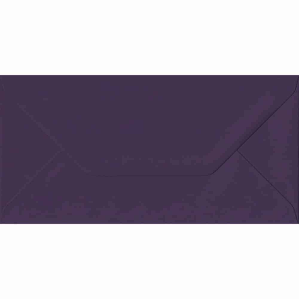 Aubergine 110mm x 220mm 135gsm Gummed DL Sized Purple Envelope