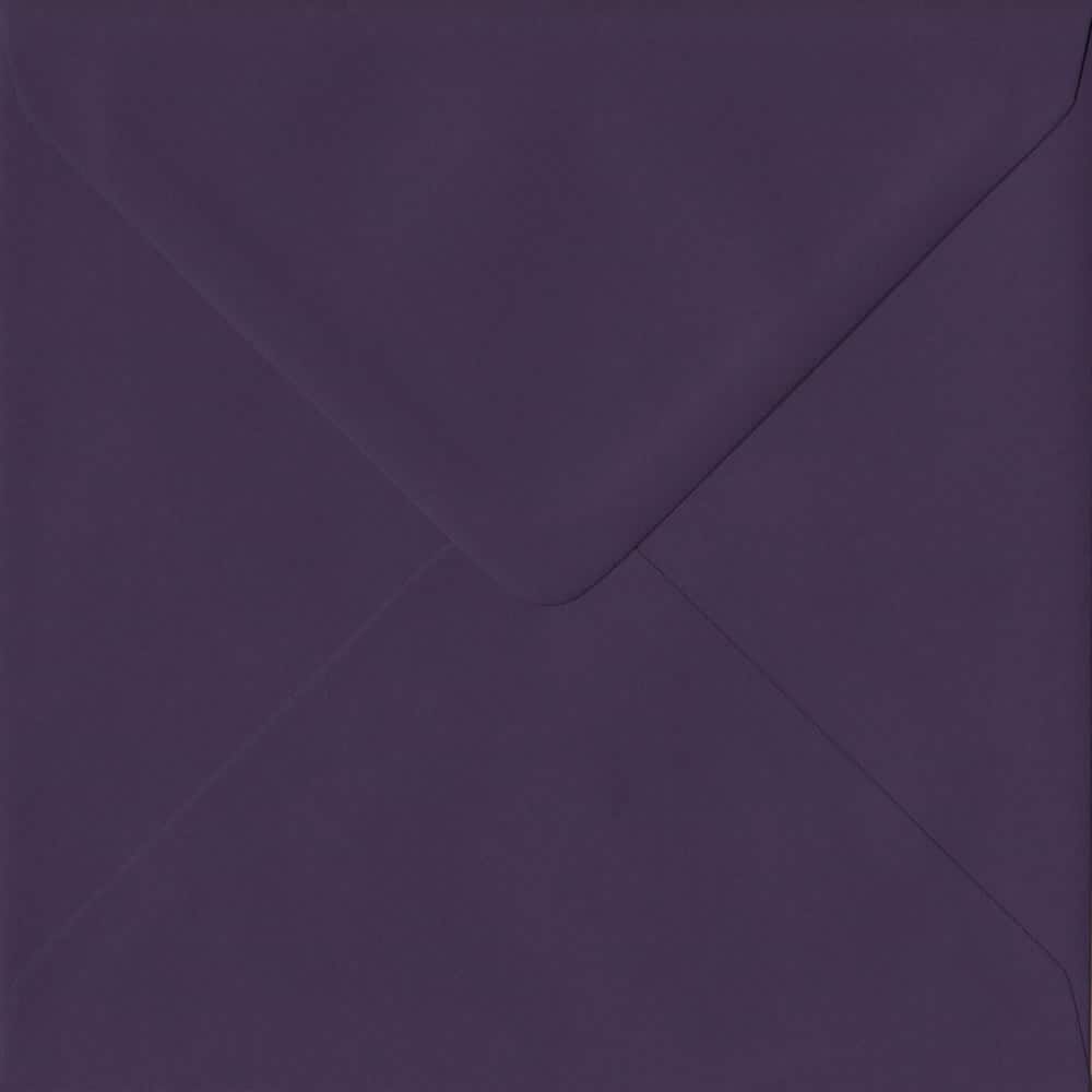 Aubergine 155mm x 155mm 135gsm Gummed Square Sized Purple Envelope