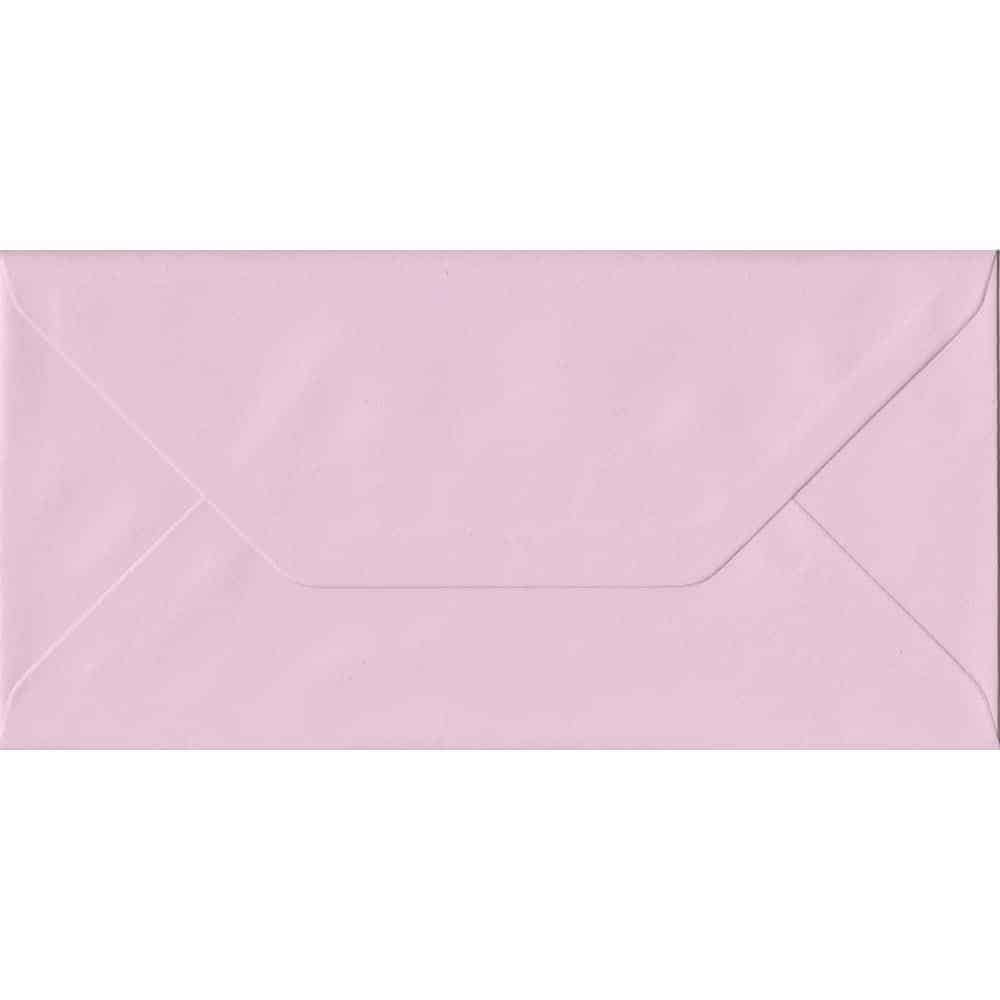 Baby Pink Pastel Gummed DL - 110 mm x 220 mm Envelope