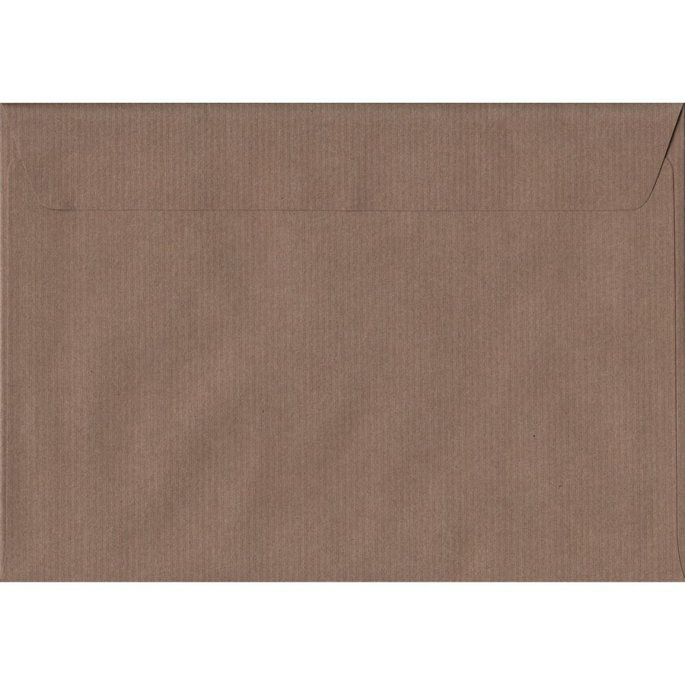 Brown Ribbed Premium Peel And Seal C5 - 162 mm x 229 mm Envelope