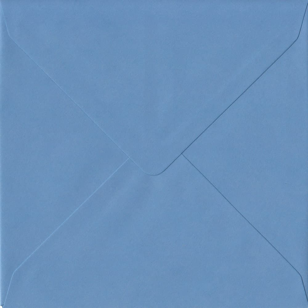 China Blue 155mm x 155mm 100gsm Gummed Square Sized Blue Envelope