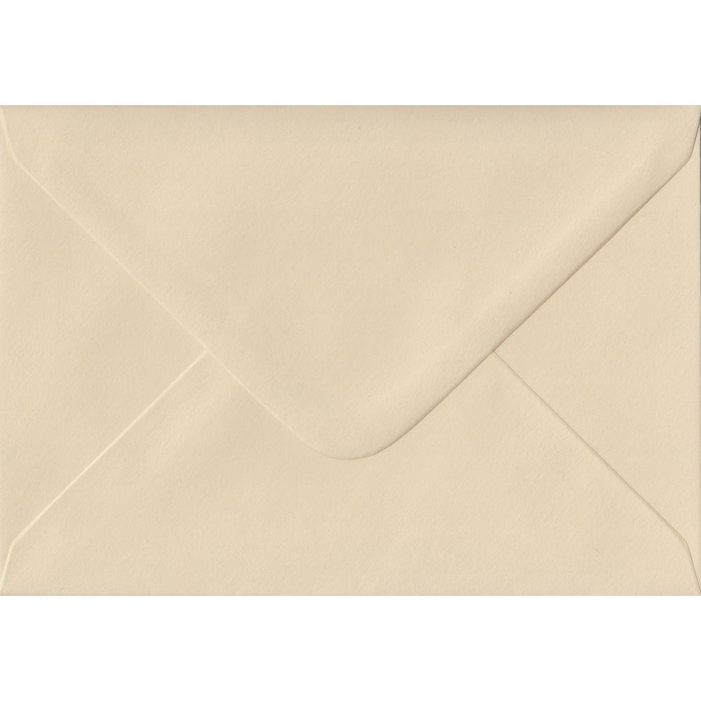 Cream Pastel Gummed C6 - 114 mm x 162 mm Envelope