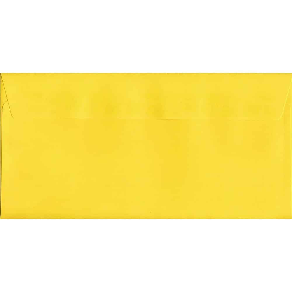 Canary Yellow Self Sealing DL - 114mm x 229mm 120gsm Colour Envelope