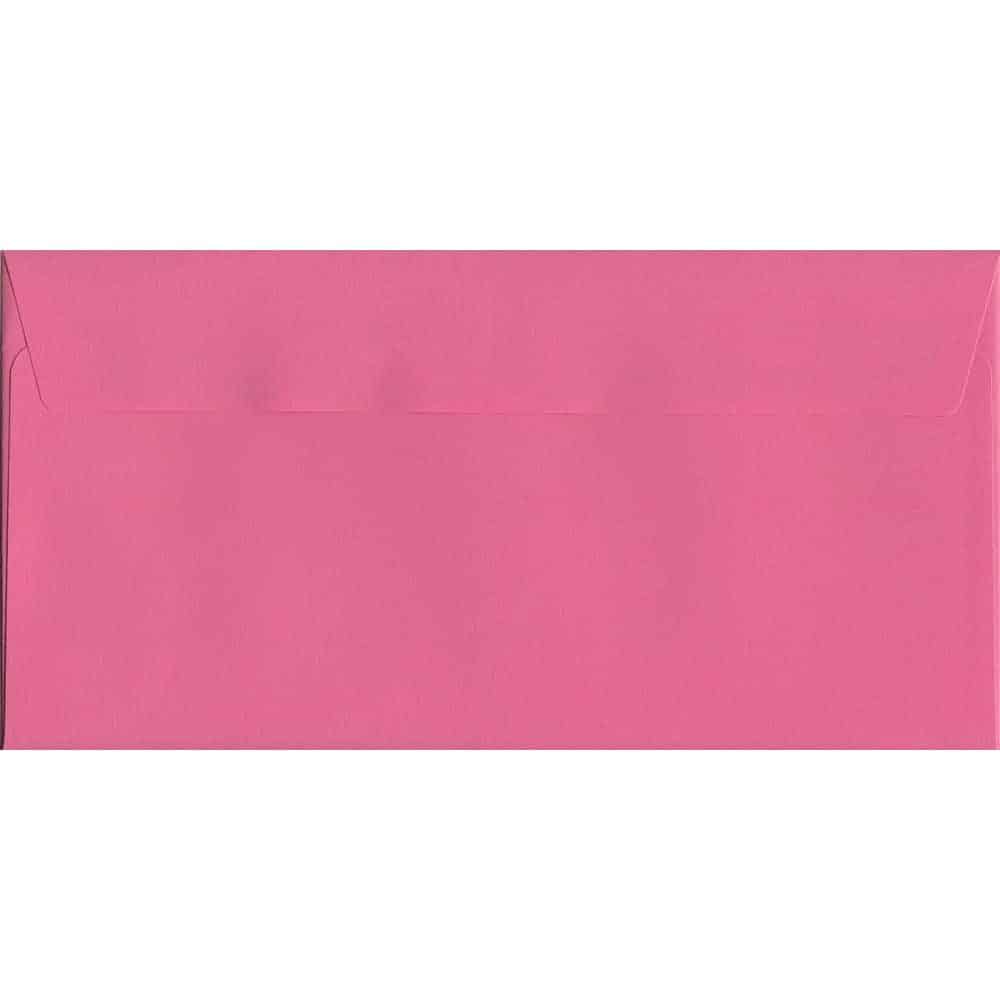 Cerise Pink Self Sealing DL - 114mm x 229mm 120gsm Colour Envelope