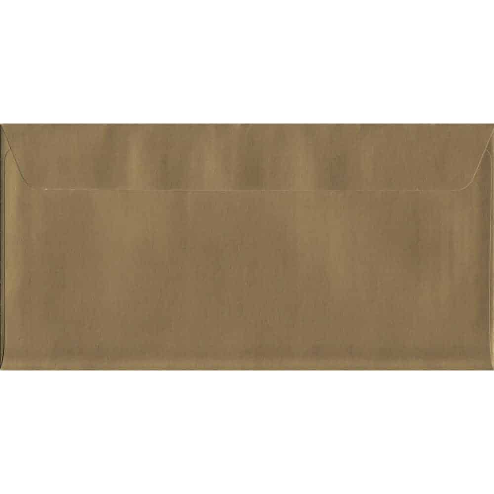 Metallic Gold Self Sealing DL - 114mm x 229mm 130gsm Colour Envelope