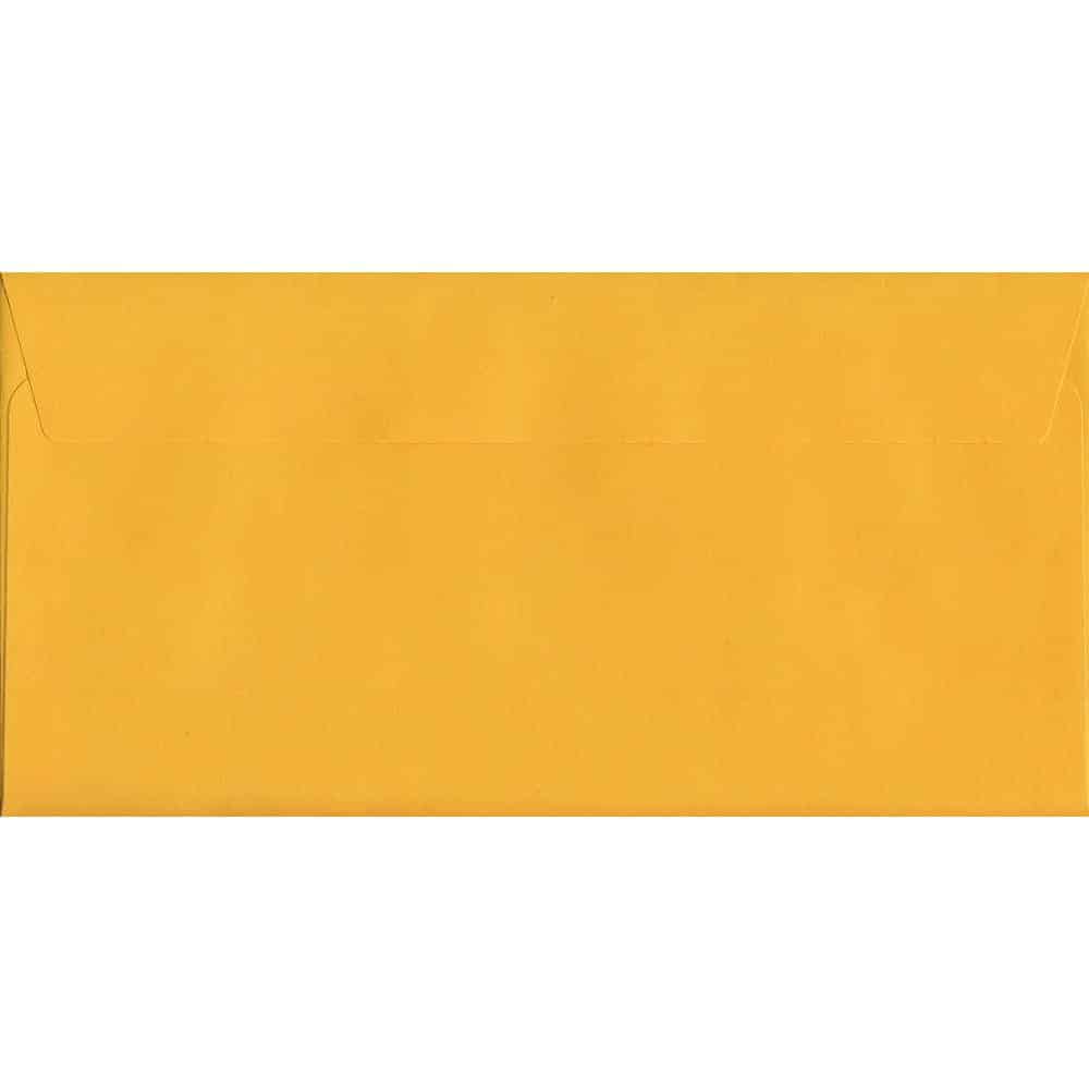 Golden Yellow Self Sealing DL - 114mm x 229mm 120gsm Colour Envelope