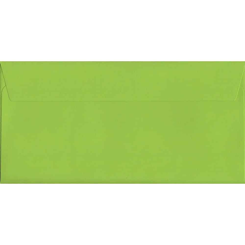 Lime Green Self Sealing DL - 114mm x 229mm 120gsm Colour Envelope