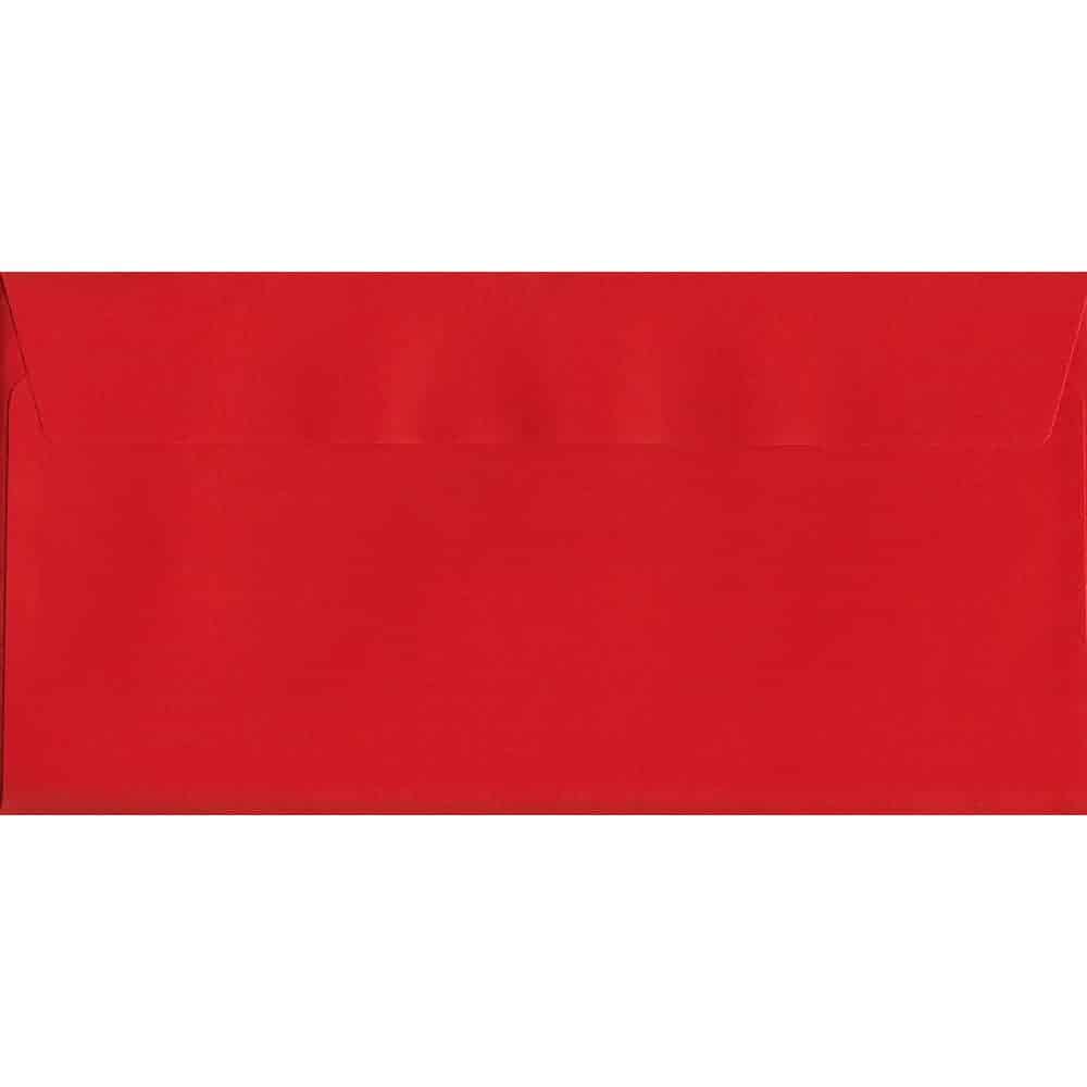 Pillar Box Red Self Sealing DL - 114mm x 229mm 120gsm Colour Envelope