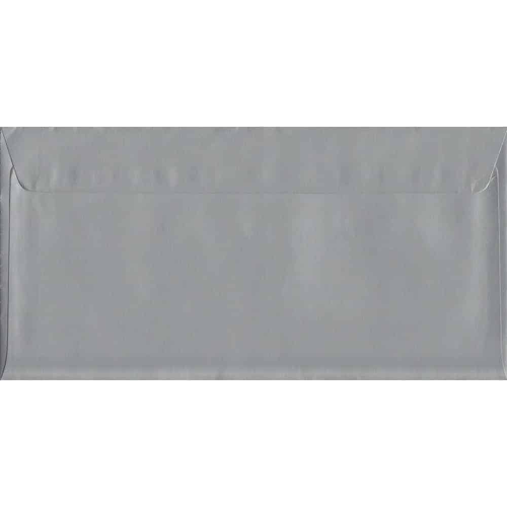 Metallic Silver Self Sealing DL - 114mm x 229mm 130gsm Colour Envelope