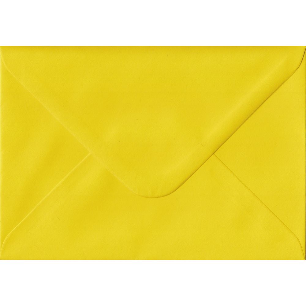 Daffodil Yellow Plain Gummed C6 - 114 mm x 162 mm Envelope