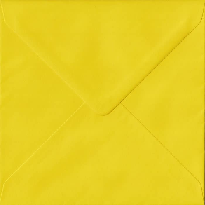 Daffodil Yellow Plain Gummed S4 - 155 mm x 155 mm  Envelope