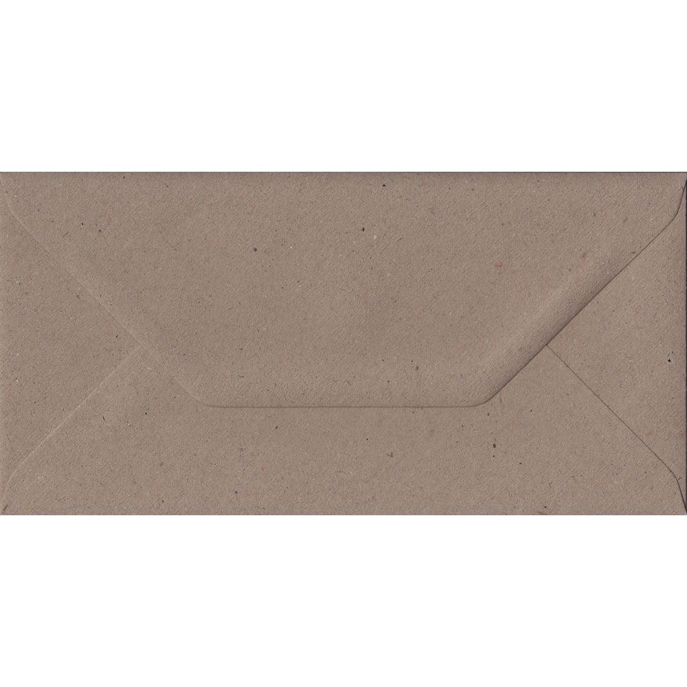 Fleck Kraft 110mm x 220mm DL Value Pack. 100 Brown DL Envelopes.