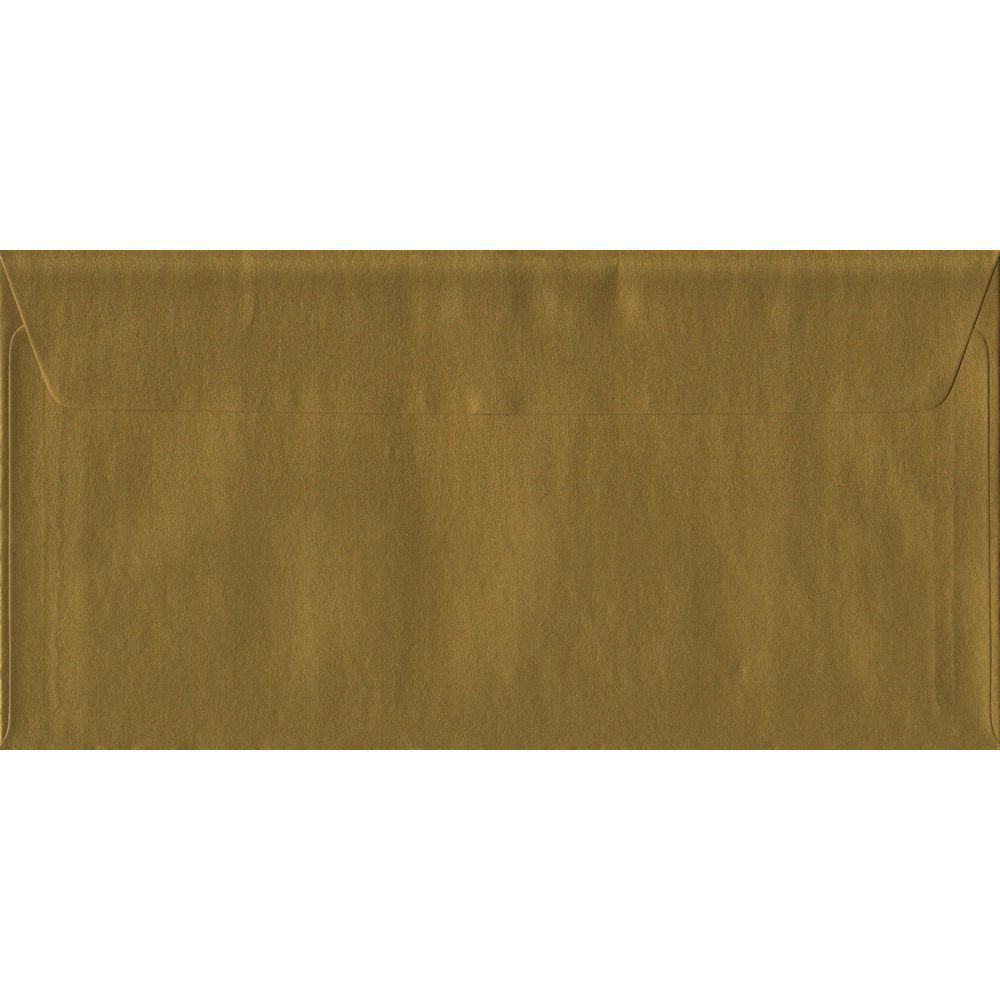 Gold Metallic Peel And Seal DL - 110 mm x 220 mm Envelope