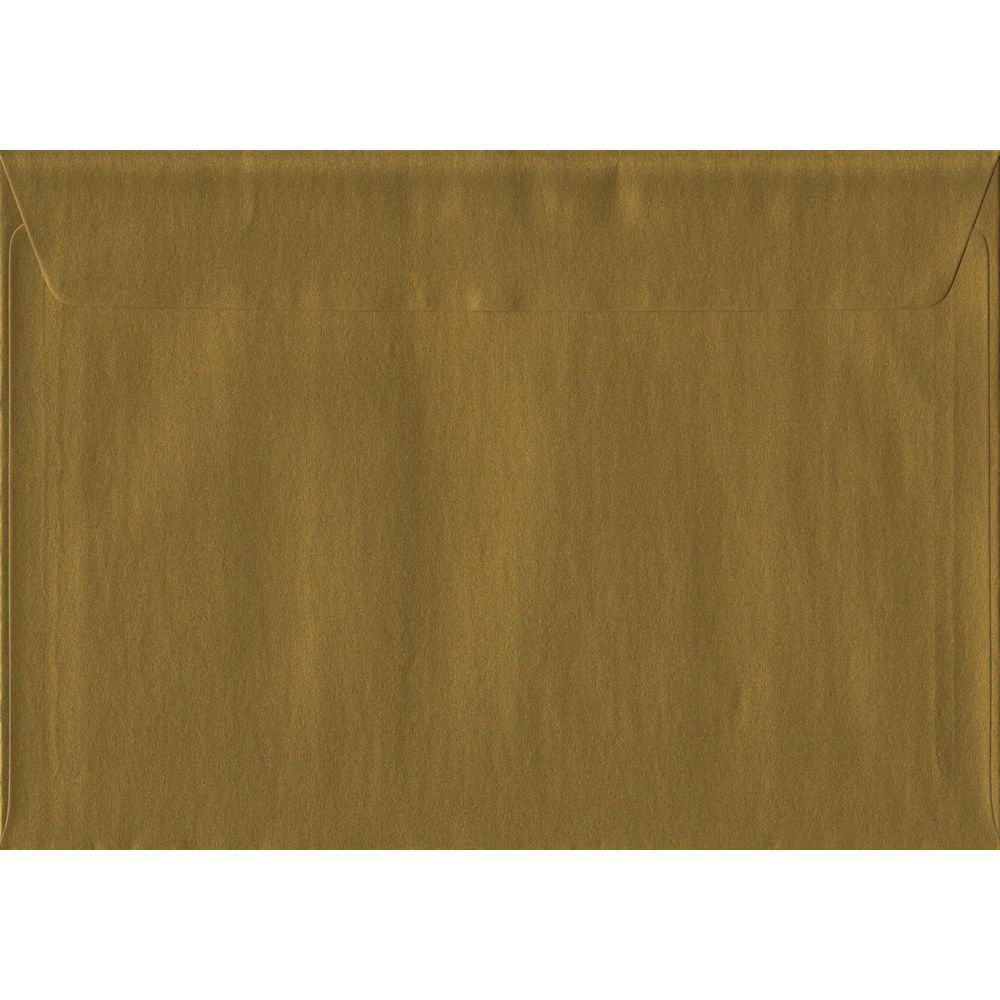 Gold Metallic Peel And Seal C5 - 162 mm x 229 mm Envelope