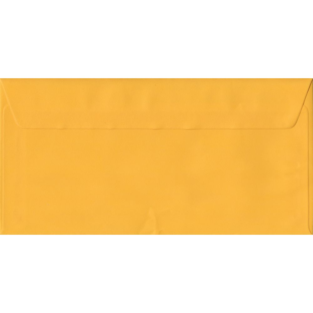 Golden Yellow Plain Peel And Seal DL - 110 mm x 220 mm Envelope