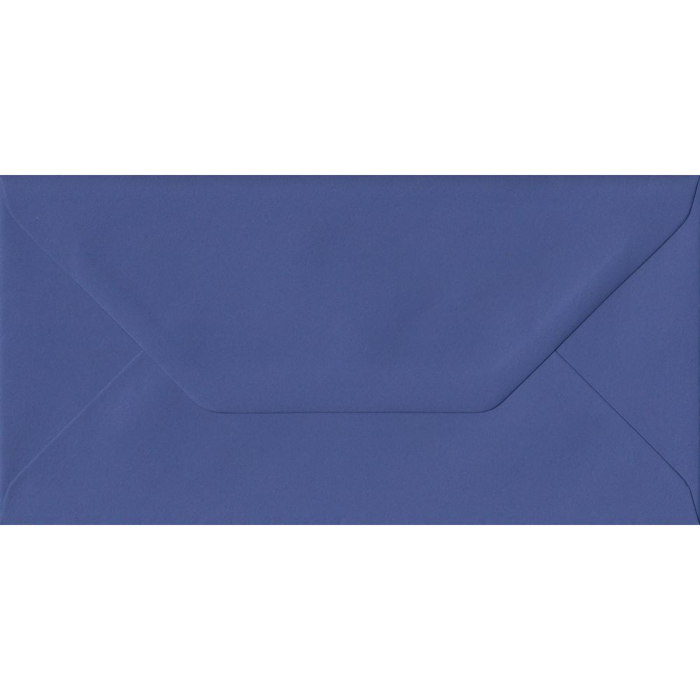 Iris Blue Plain Gummed DL - 110 mm x 220 mm Envelope