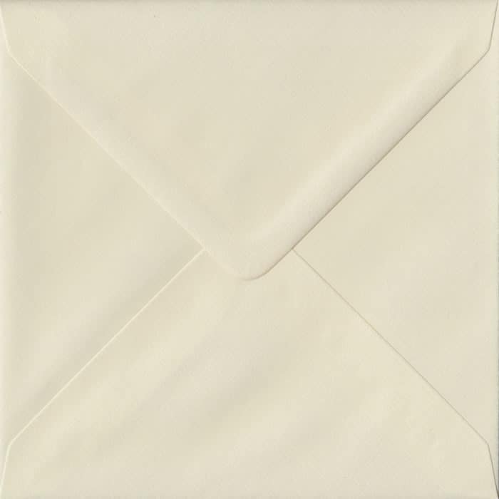 Ivory Laid 155mm x 155mm S4 Value Pack. 100 Cream Square Envelopes.
