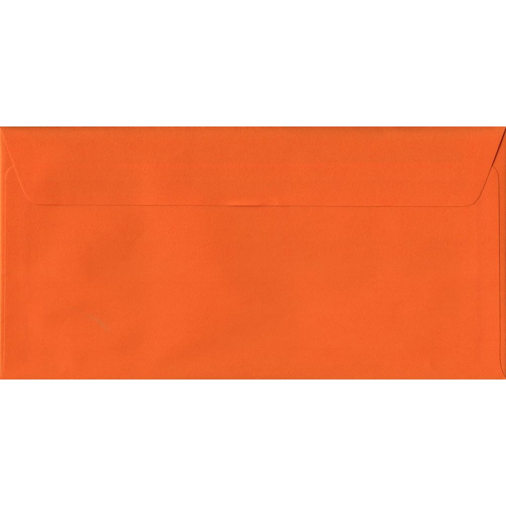 Orange Plain Peel And Seal DL - 110 mm x 220 mm Envelope