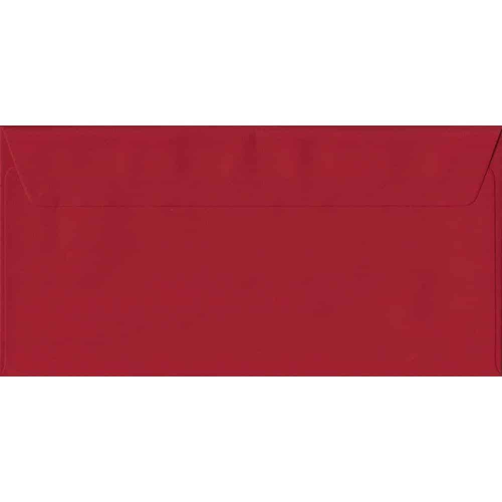 Scarlet Red 110mm x 220mm DL Value Pack. 100 Red DL Envelopes.