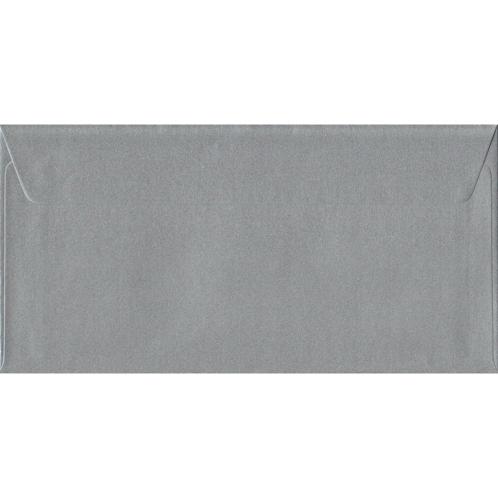 Silver Metallic Peel And Seal DL - 110 mm x 220 mm Envelope